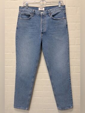 AGOLDE Fen High Rise Straight Leg Light Wash Vintage Fade Premium Denim 29